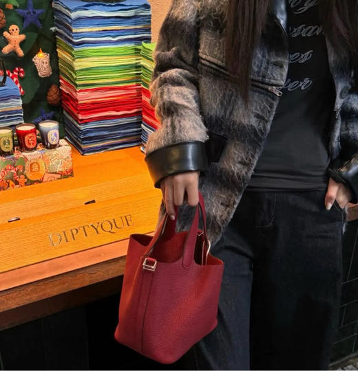 爱马仕 菜篮子18 国旗红 Togo皮 手提包 商品图3