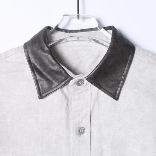 6016SDSA男士秋冬新款痞帅男装韩版扎染拼接翻领休闲长袖衬衫百搭衬衣 商品图2