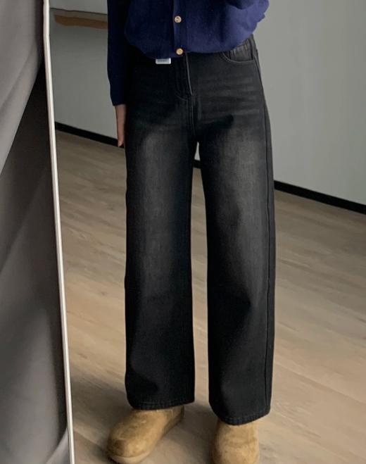 一店k （牛货 真丝羽绒裤！）加绒还这么有版型的裤子！焊我腿上！御寒羊毛真丝羽绒弹力发热一体宽松阔腿牛仔裤 商品图6