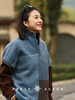 PETIT SCHAN小闪 CLO#1003 Great minds think alike 不谋而合 绵羊毛彩点提花拼接斗篷背心 商品缩略图0