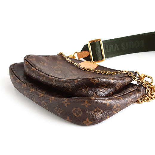 【95新】LV路易威登Multi Pochette Accessoires 手袋M44813老花绿肩带五合一单肩斜挎包女士 171225AK08 商品图8