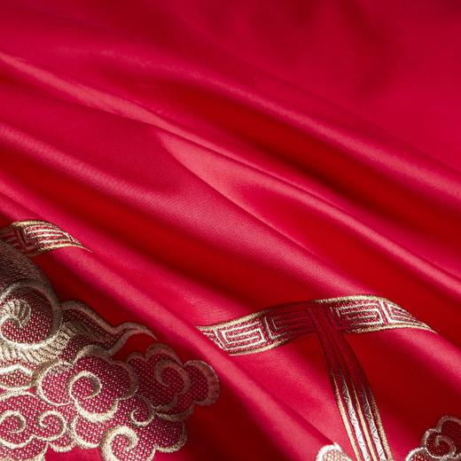恐龙家纺XX 【祥瑞频开】60S全棉缎纹婚庆六件套（线下专柜款） 商品图3