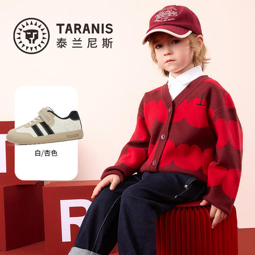泰兰尼斯童鞋2026春季新款儿童新年德训鞋男童运动鞋女童休闲板鞋T02X6A8713 商品图1
