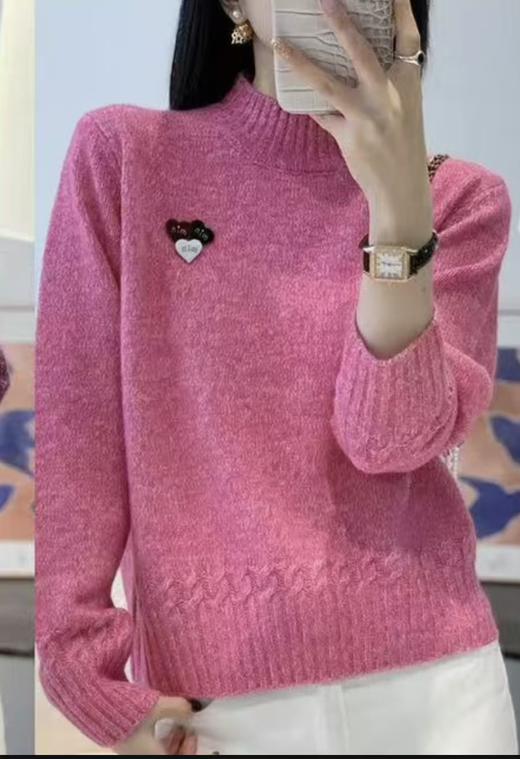 FS竹纤维女士时尚彩线圆领针织毛衣86218 商品图0