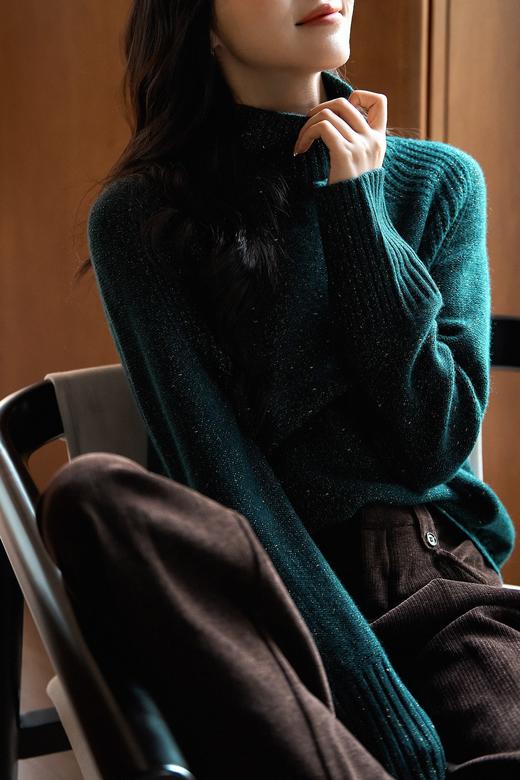 自带闪闪星河浪漫金豆羊毛针织混纺毛衣 商品图11