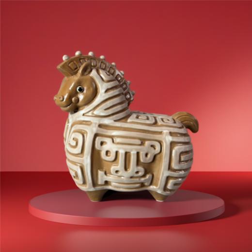 吉祥大宝马年生肖陶艺摆件 苏锦伦作品 石湾新美陶出品 商品图0