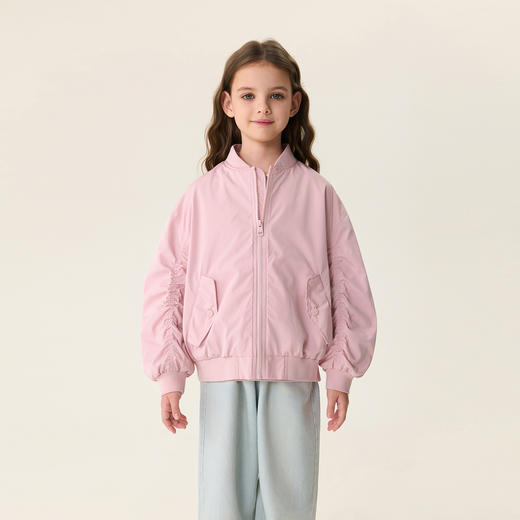 马克珍妮时尚松弛男女童棒球服外套2026年春装新款250087 商品图1