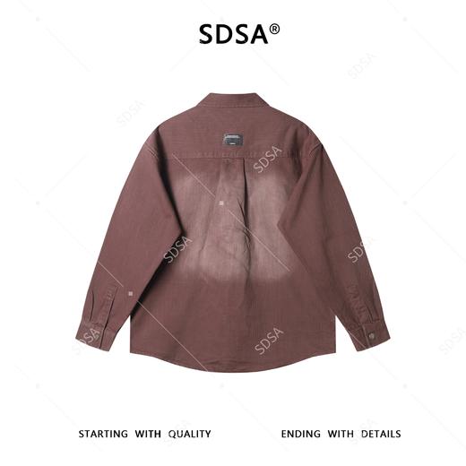 6028SDSA男士秋冬新款痞帅男装美式复古磨白翻领休闲长袖衬衫百搭宽松 商品图5