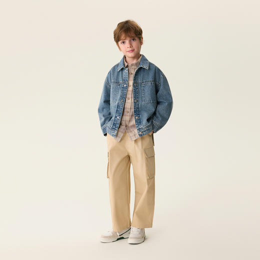 马克珍妮复古格调男童纯棉牛仔外套2026年春装新款560260 商品图1