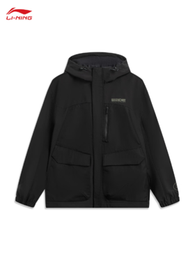 李宁（LI-NING）韦德潮流运动风衣男2025冬季加绒保暖梭织厚外套AFDV871