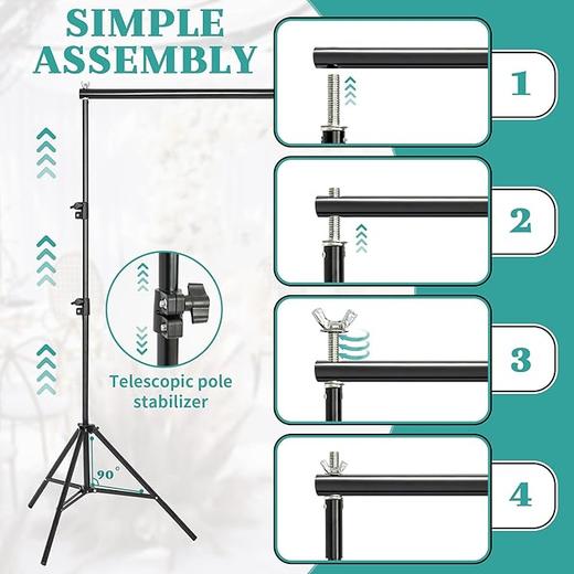 美国 AKOZLIN 便携拍照背景支架 可调节摄影背景 商品图5