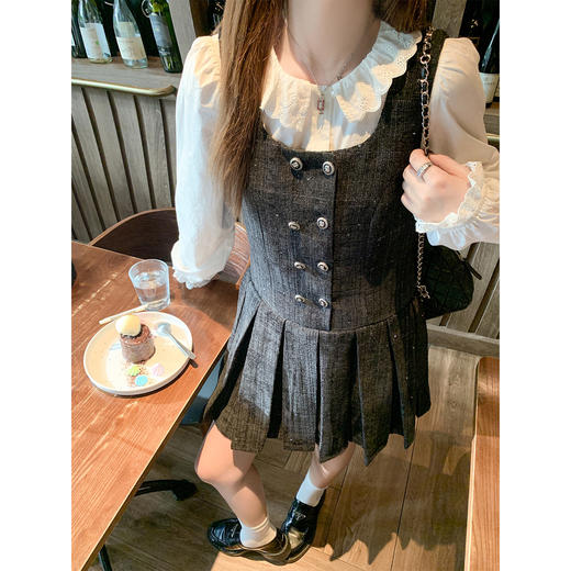 <曾小咸推荐>现货秒杀 ！微信超特价！韩系小香风背心连衣裙 日常229.99 立减100 秒杀129.99！！ 商品图4