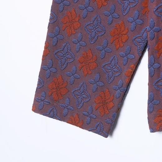 T5097SDSA男士秋冬新款痞帅男装简约撞色提花花卉立领长袖T恤百搭潮流 商品图4