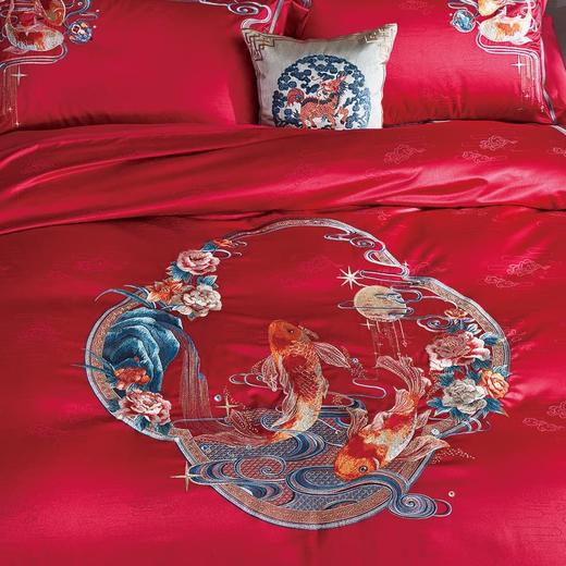 恐龙家纺XX 【囍跃】涤棉提花婚庆八件套（线下专柜款） 商品图2