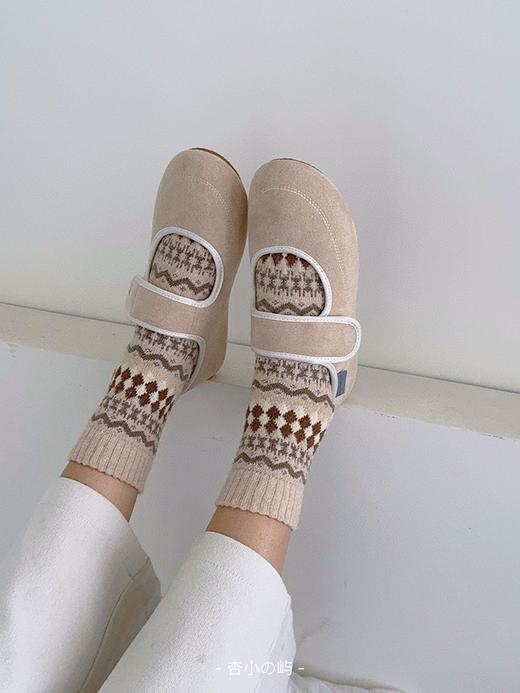 老米优品🎈福利，5双装！《冬日费尔岛提花羊绒袜子》含羊绒9.2% ！礼盒 加厚保暖 ~ 商品图7