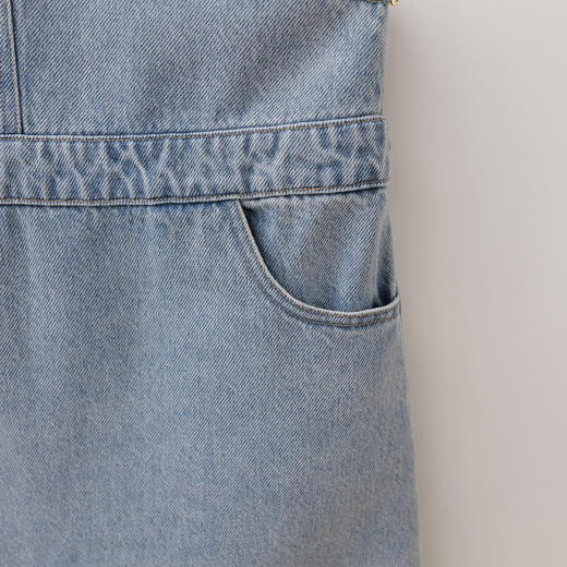 马克珍妮复古牛仔女童A版背带裙2026年春装新款560202 商品图4