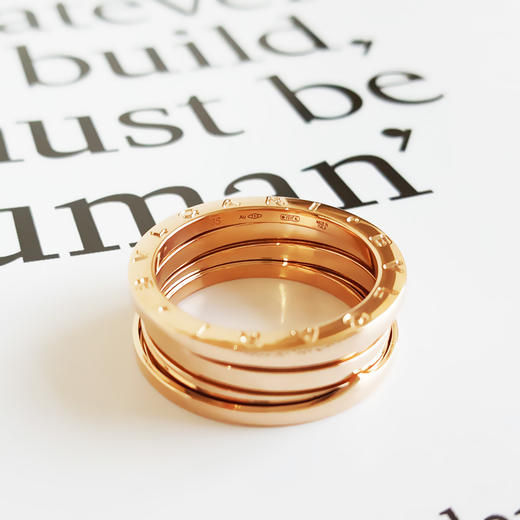 【95新】BVLGARI宝格丽B.zero1系列AN85240518K玫瑰金三环弹簧戒指65号中性款 101225NJS14 商品图5