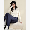 西遇针织开衫秋季新款法式斑点撞色小香风修身翻领毛衣外套P0043444 商品缩略图3