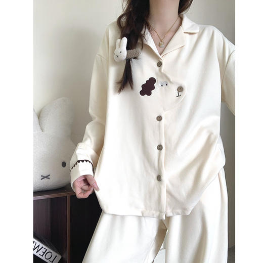 裁缝学苑AH108韩版磨毛德绒睡衣纸样女装冬季保暖家居服套装服装打板 商品图4