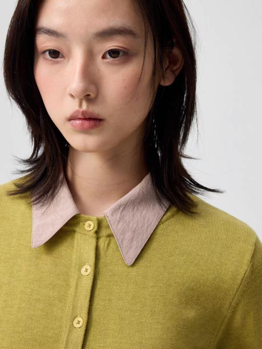 Simple Project/M25172/ 可拆卸领多穿开衫毛衣 商品图4