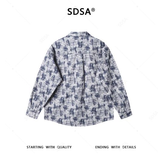 6015SDSA男士秋冬新款痞帅男装时尚简约磨破扎染翻领休闲衬衣百搭时尚 商品图5