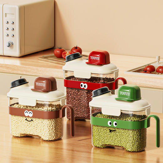 🤩今天就给大家安利【卡通防潮密封手提零食茶叶收纳盒】 😍 防潮防尘大容量  节省储存空间~ 💥给零食一个固定的“家”!! 商品图3