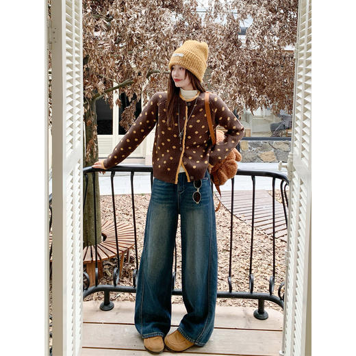 <曾小咸推荐>现货秒杀 ！微信超特价！复古波点毛衣开衫 日常209.99 立减120 秒杀89.99！！ 商品图3