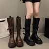女士气质超火复古百搭皮带扣长筒靴美拉德不过膝靴子女款秋冬新款35-40 商品缩略图0