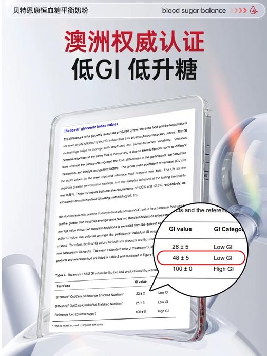 【澳洲进口】BTNature贝特恩康恒血糖平衡营养素 800克/罐 商品图2