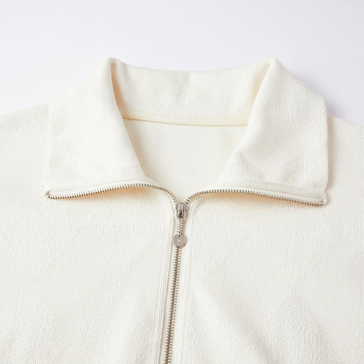 谜底半开领卫衣长袖2026年春季新品菱形提花俏皮小球女261MV0074 商品图3