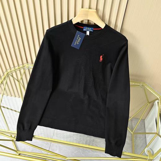 啦fu劳伦 男装 经典版圆领提花针织长袖T恤打底衫 商品图2