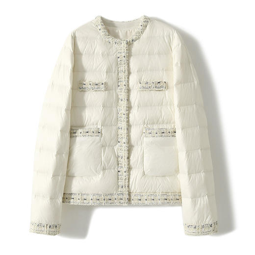 丁摩三防小香风95白鹅绒羽绒服 廓形显瘦鹅绒服 女装新款ALW50907 商品图4