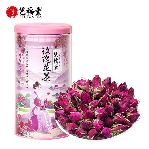 艺福堂玫瑰花茶80g/罐国风重瓣平阴玫瑰 商品图0