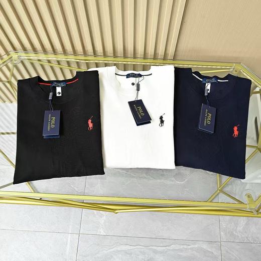 啦fu劳伦 男装 经典版圆领提花针织长袖T恤打底衫 商品图0