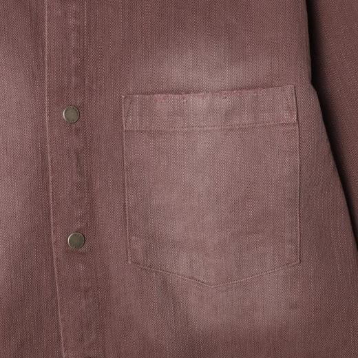 6028SDSA男士秋冬新款痞帅男装美式复古磨白翻领休闲长袖衬衫百搭宽松 商品图3