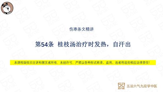 伤寒第54条 桂枝汤治疗时发热自汗出 商品图0