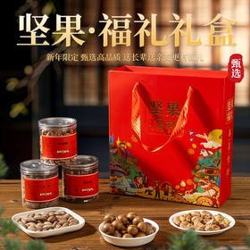 春节停发 2.10 年货#坚果礼盒装 新年走亲戚过年送礼长辈食品礼包 坚果礼品春节佳品 6罐/900g