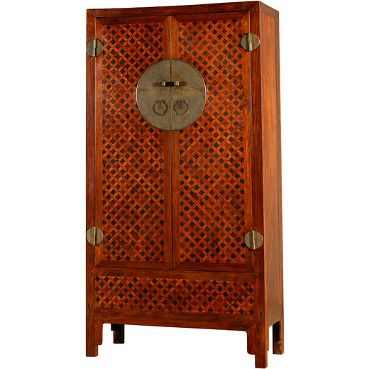 清	黄花梨百衲镶一封书式方角柜 商品图5