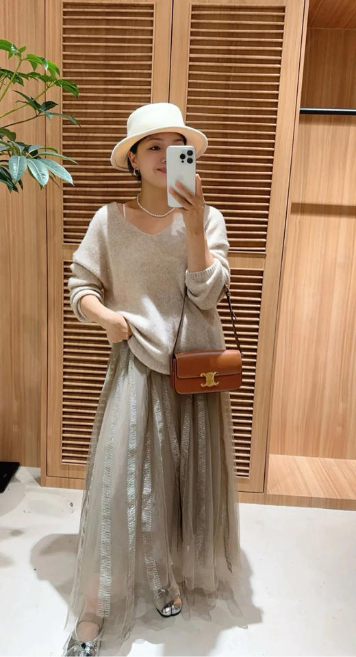 Celine 凯旋门 马鞍皮 焦糖色 金扣  斜挎包 商品图3