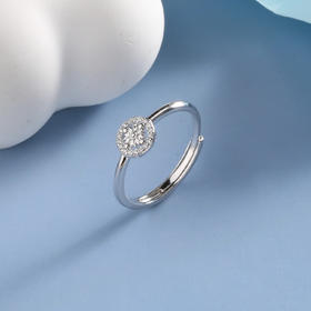 【宏艺珠宝】碎钻云环·银s925戒指