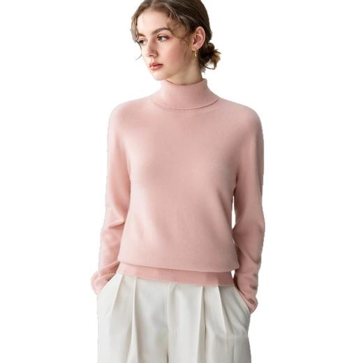 「高货rig」全新升级【铂金会员551/天猫739/差价188】(30544)洛诗琳一线成型半高领羊绒衫2025冬季纯色百搭针织毛衣 商品图4