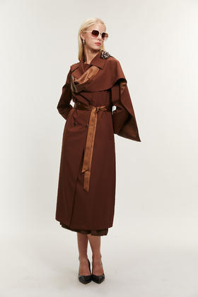 SAFICOO 优雅老钱 立体剪裁 收腰显瘦式风衣