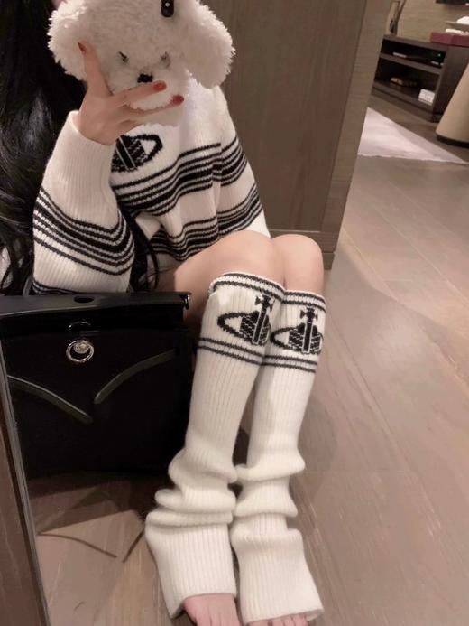 一店k 慵懒风~ 西太后条纹毛衣+袜套组合 商品图5