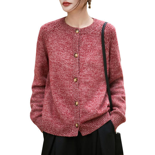 丁摩 法式花纱100%纯羊毛针织开衫JJ-158 商品图4