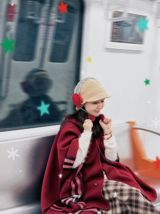 秋冬氛围感披肩| 100% 绵羊毛 承包你的季节时髦感 商品图8