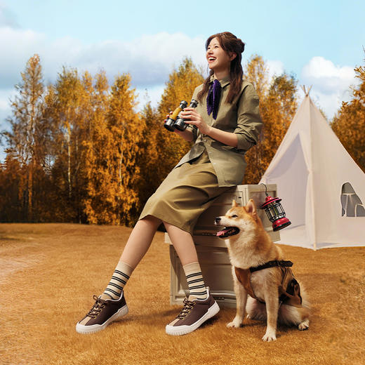 Pansy盼喜女鞋厚底休闲运动鞋 | 帮面多材质拼接、舒适透气、休闲百搭【HZ】 商品图3