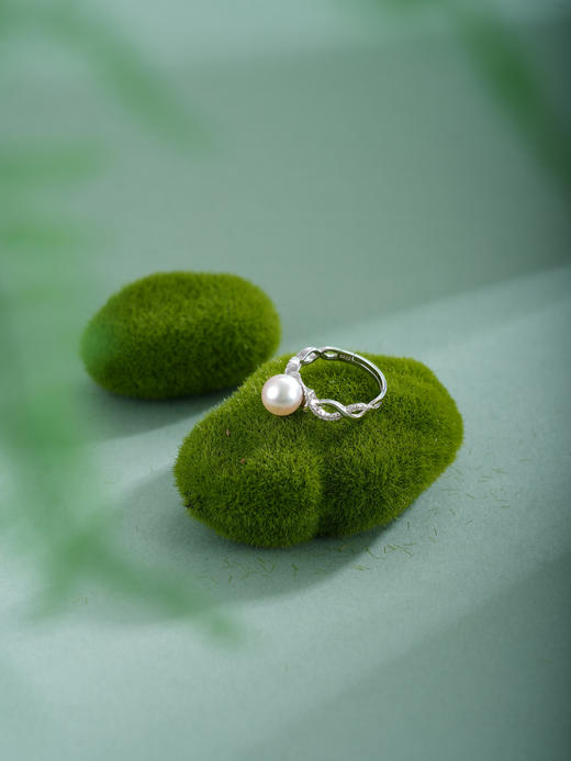子佩集【缠绵之恋】银S925珍珠戒指【HJYJZ003】8mm珠缠绕2512 商品图0
