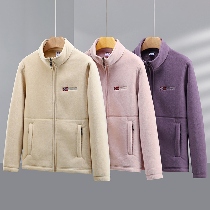 LOUISE ARBEGUE莫兰迪摇粒绒外套 立领款 男女同款