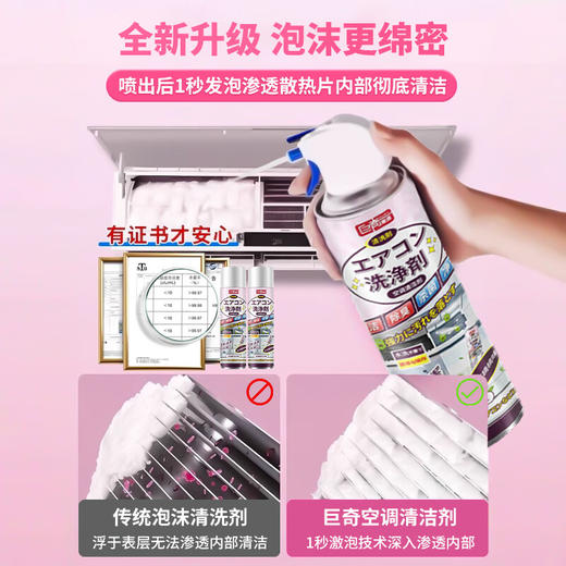 巨奇-空调清洗泡泡-芝芝桃桃味600ml 商品图3