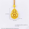 【限时克减150元】足金999.9 古法镂空挂绳吊坠人生四美如意葫芦吊坠(ANWGFDZ01313-6),(预售产品下单后不退款不退货不换货不补差价) 商品缩略图5